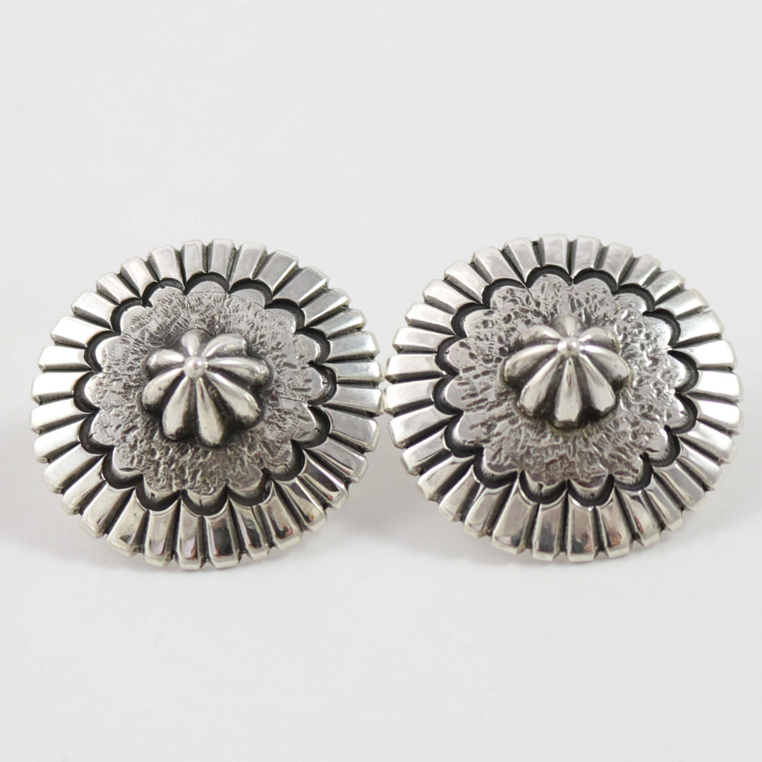 Stamped Silver Earrings
