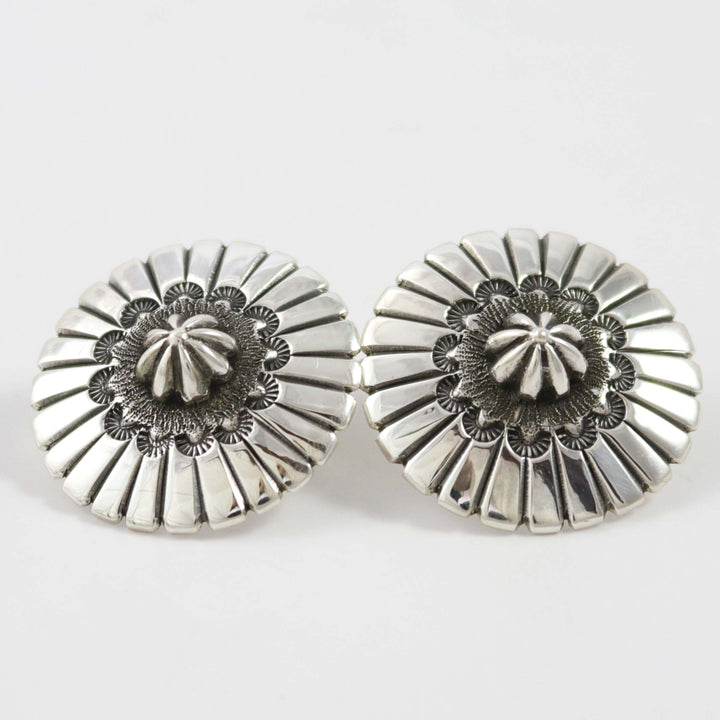 Stamped Silver Earrings