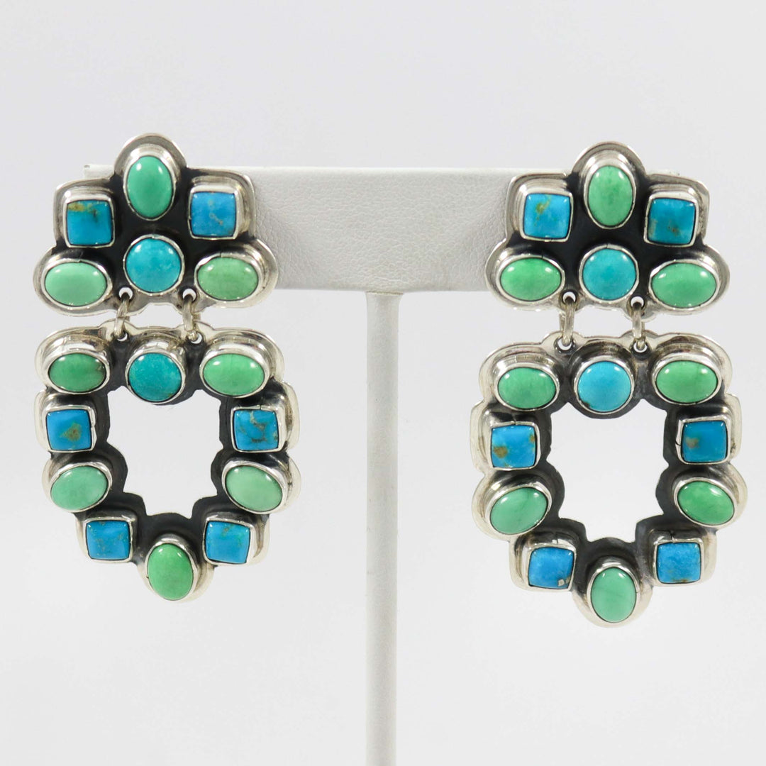 Turquoise and Variscite Earrings