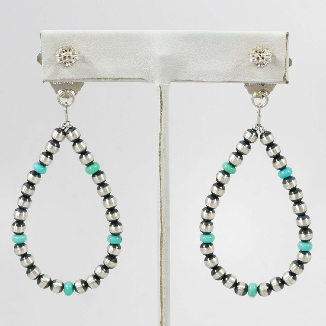Turquoise and Bead Earrings