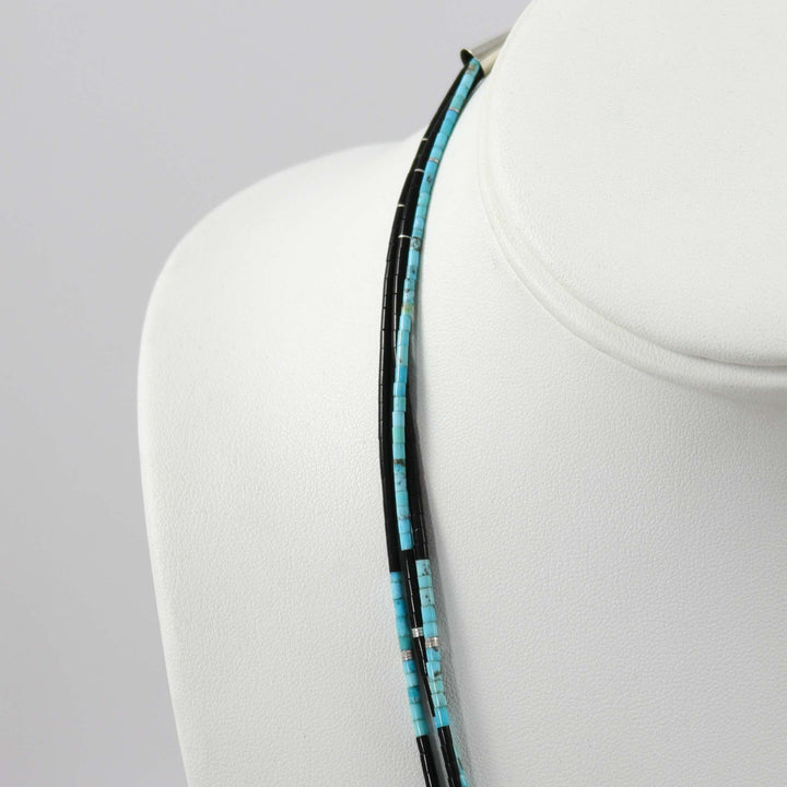 Turquoise and Jet Necklace