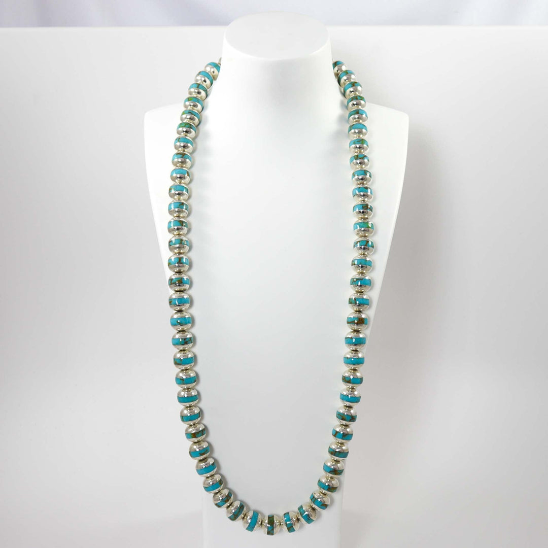 Turquoise Inlay Bead Necklace