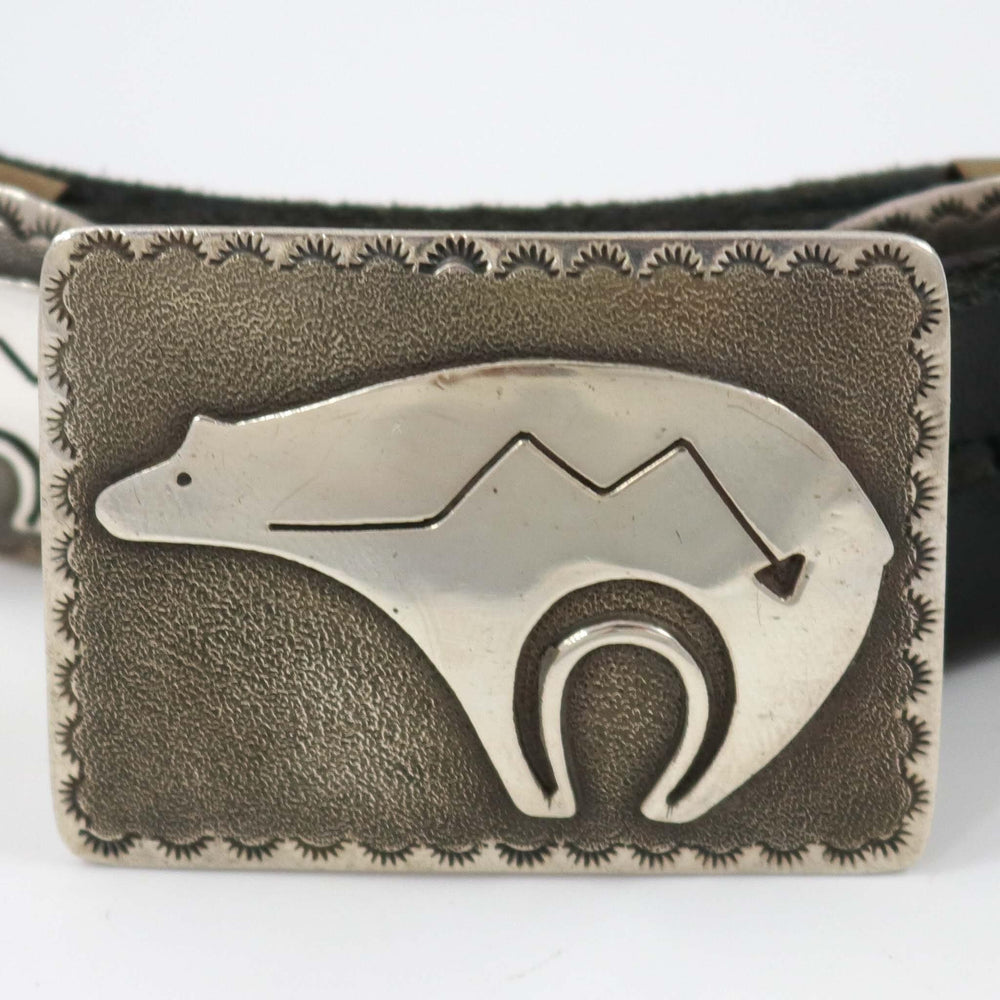 Bear with Heartline Concho Belt by Pearl Shorty - Garland's