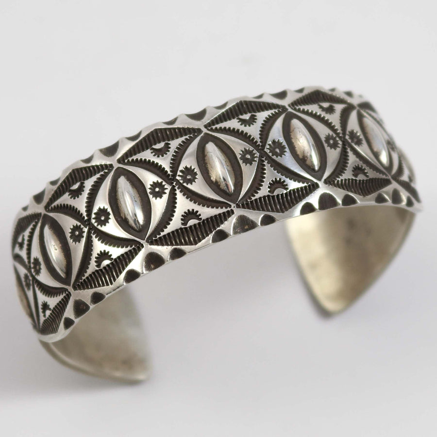 Stamped Silver Cuff by Ivan Howard - Garland's