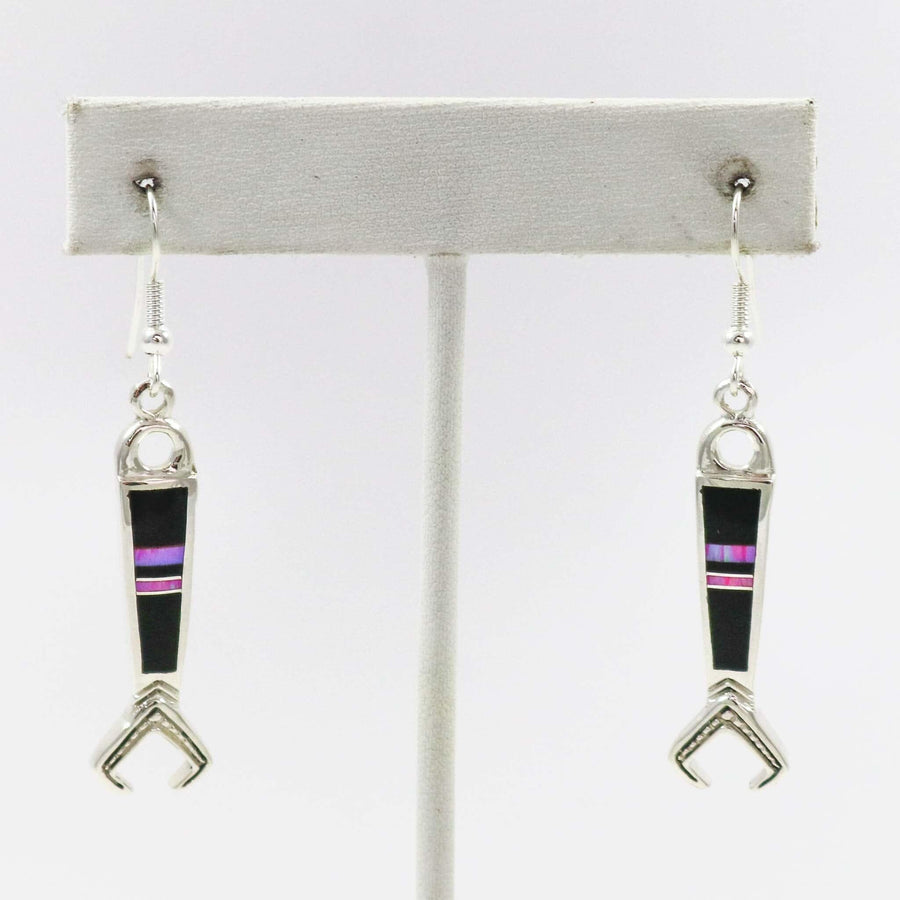 Inlay Earrings by Stanley Manygoats - Garland's