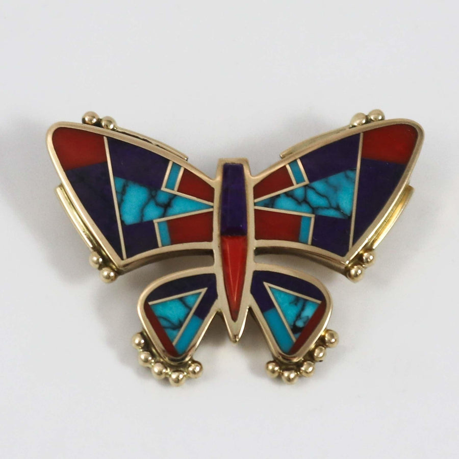 Inlaid Butterfly Pendant by Ray Tracey - Garland's