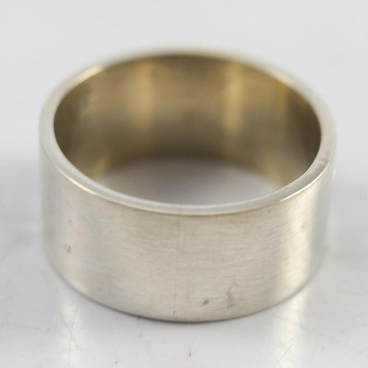 Stamped Silver Ring by Norbert Peshlakai - Garland's