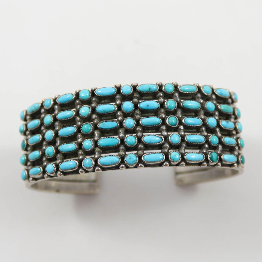 1930s Turquoise Row Bracelet by Vintage Collection - Garland's