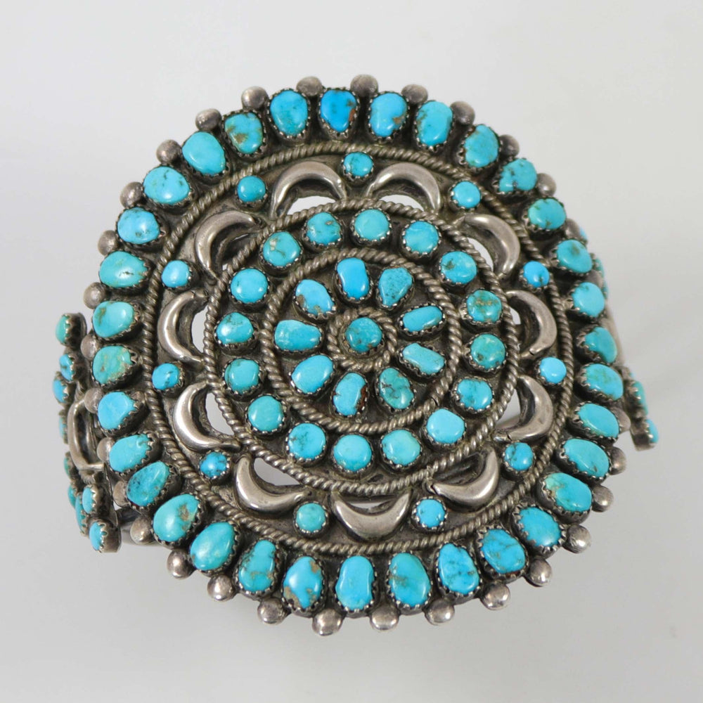 1940s Turquoise Cluster Cuff by Vintage Collection - Garland's