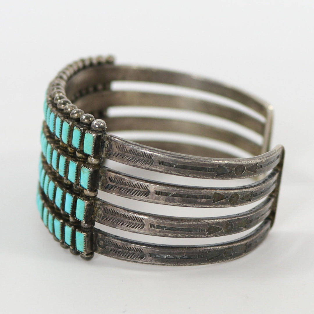 1940s Turquoise Row Bracelet by Vintage Collection - Garland's