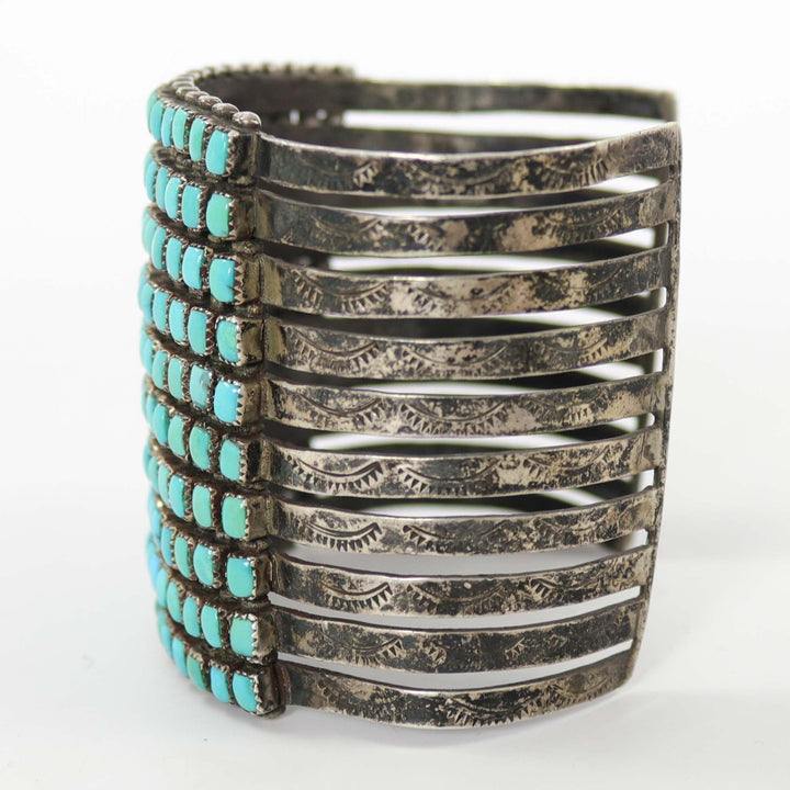 1940s Turquoise Row Bracelet by Vintage Collection - Garland's