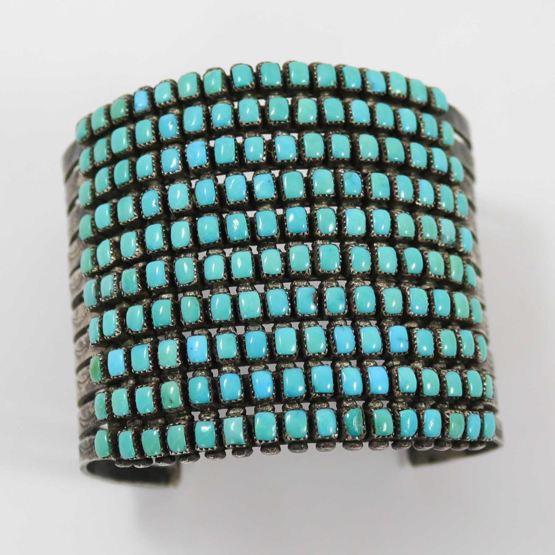1940s Turquoise Row Bracelet by Vintage Collection - Garland's