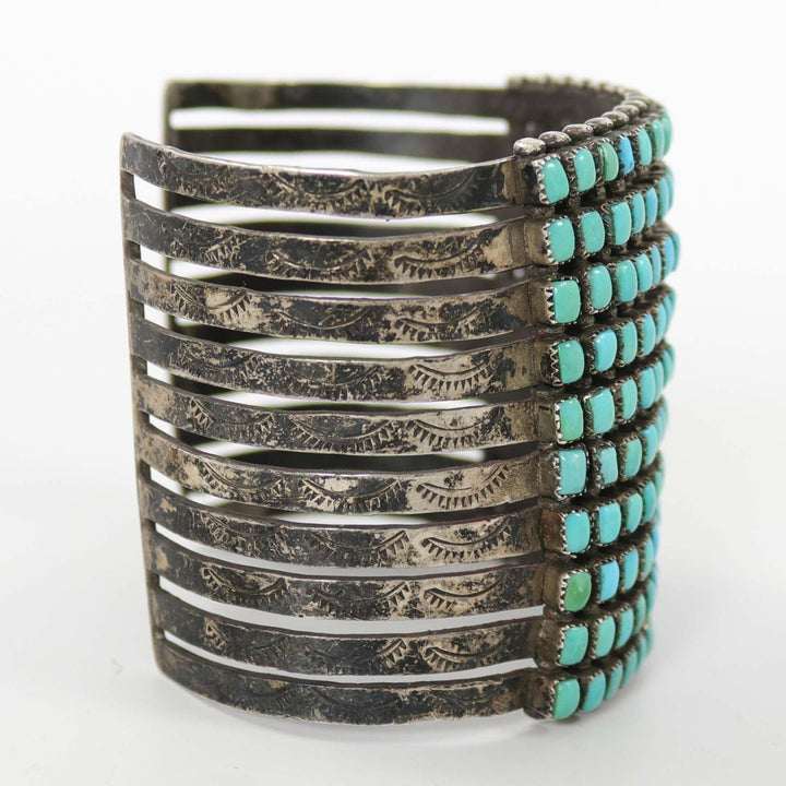 1940s Turquoise Row Bracelet by Vintage Collection - Garland's