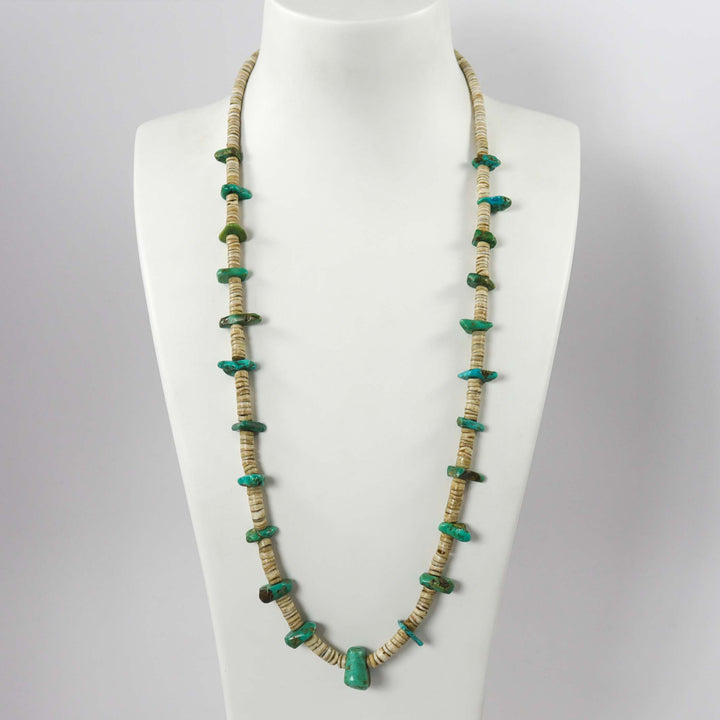 1940s Turquoise Tab Necklace by Vintage Collection - Garland's