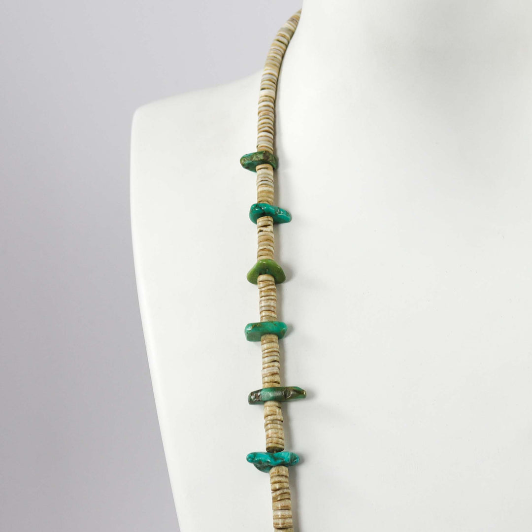 1940s Turquoise Tab Necklace by Vintage Collection - Garland's