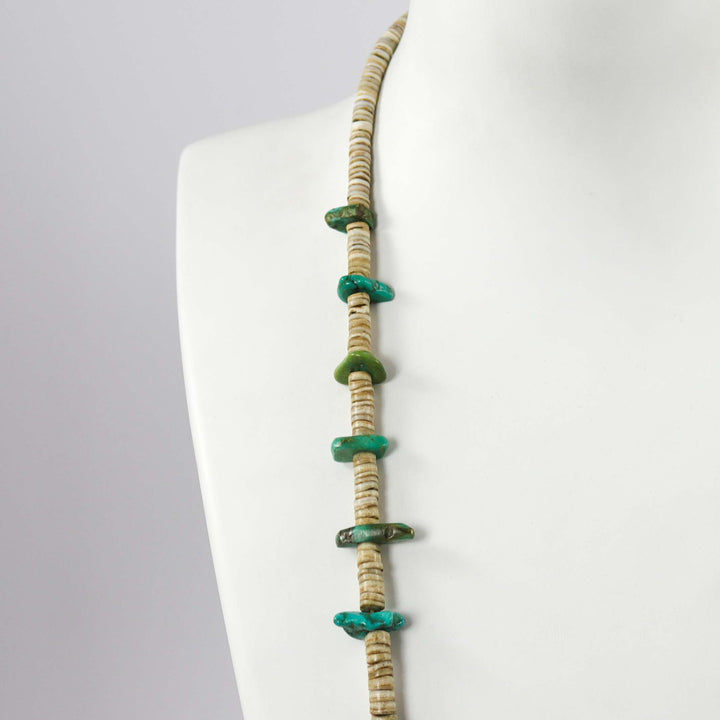 1940s Turquoise Tab Necklace by Vintage Collection - Garland's