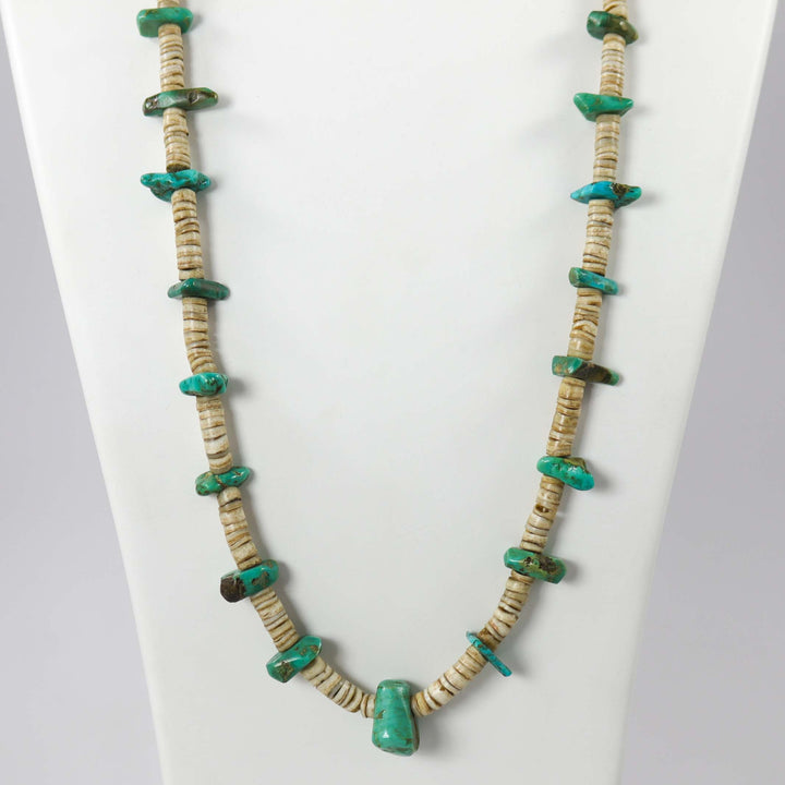 1940s Turquoise Tab Necklace by Vintage Collection - Garland's