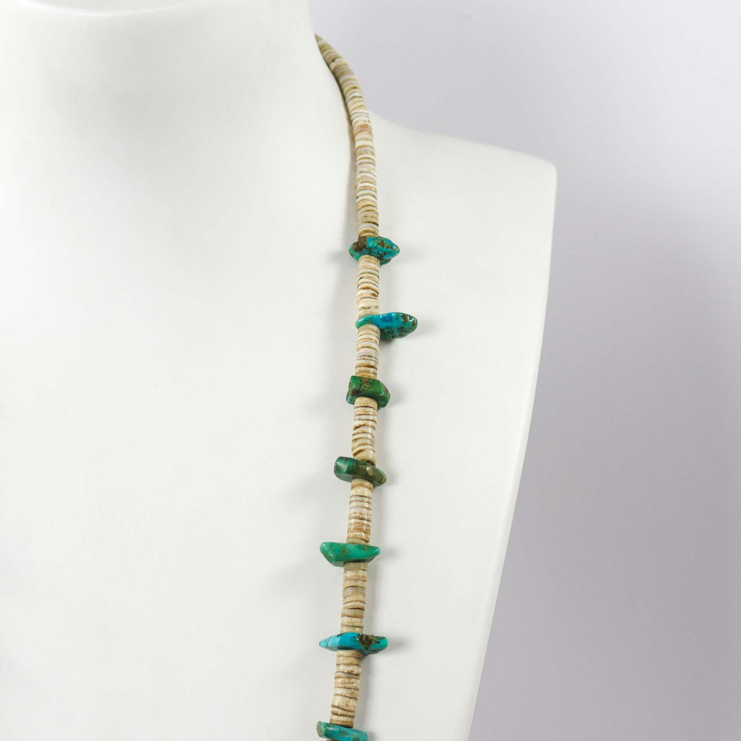 1940s Turquoise Tab Necklace by Vintage Collection - Garland's