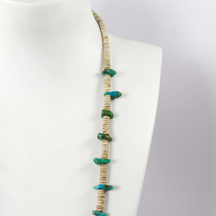 1940s Turquoise Tab Necklace by Vintage Collection - Garland's