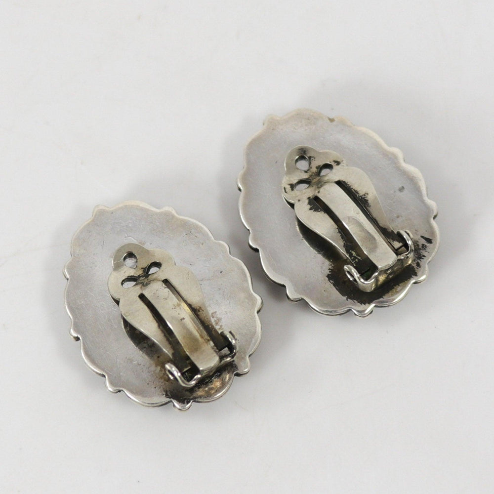 1960s Turquoise Clip Earrings by Vintage Collection - Garland's