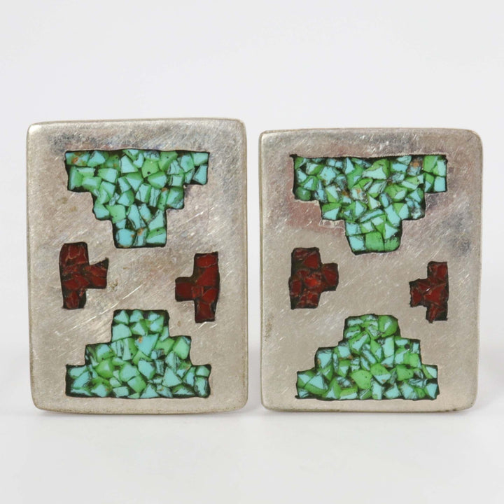 1970s Chip Inlay Cufflinks by Vintage Collection - Garland's