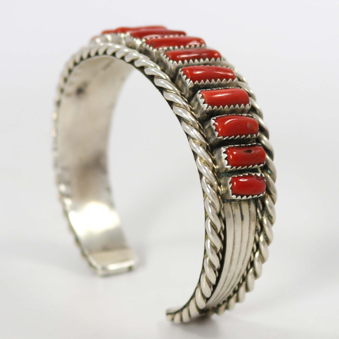 1970s Coral Cuff by Tommy Tso Sr. - Garland's