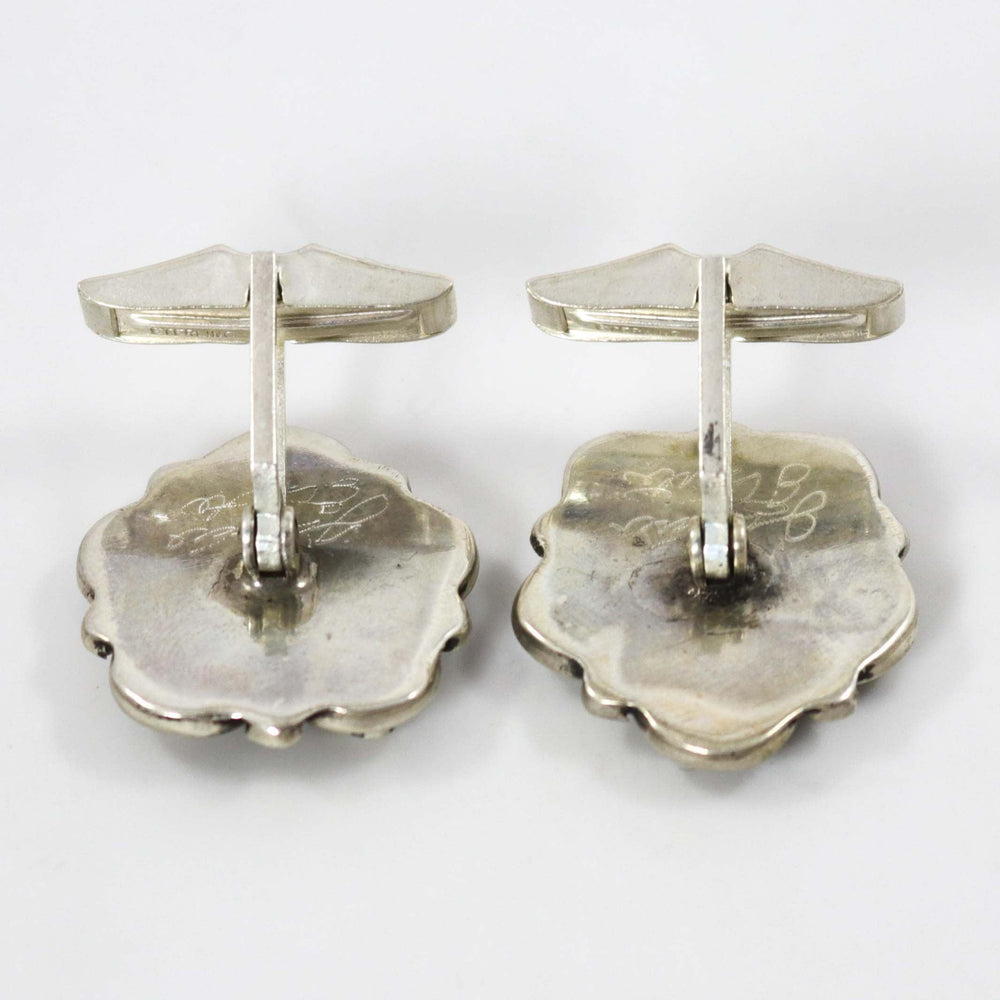 1970s Mother of Pearl Cufflinks by Jimmie Etsate - Garland's