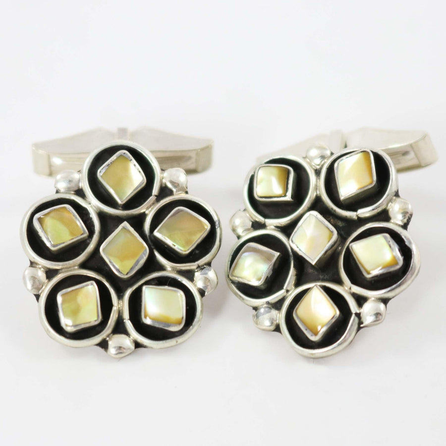 1970s Mother of Pearl Cufflinks by Jimmie Etsate - Garland's