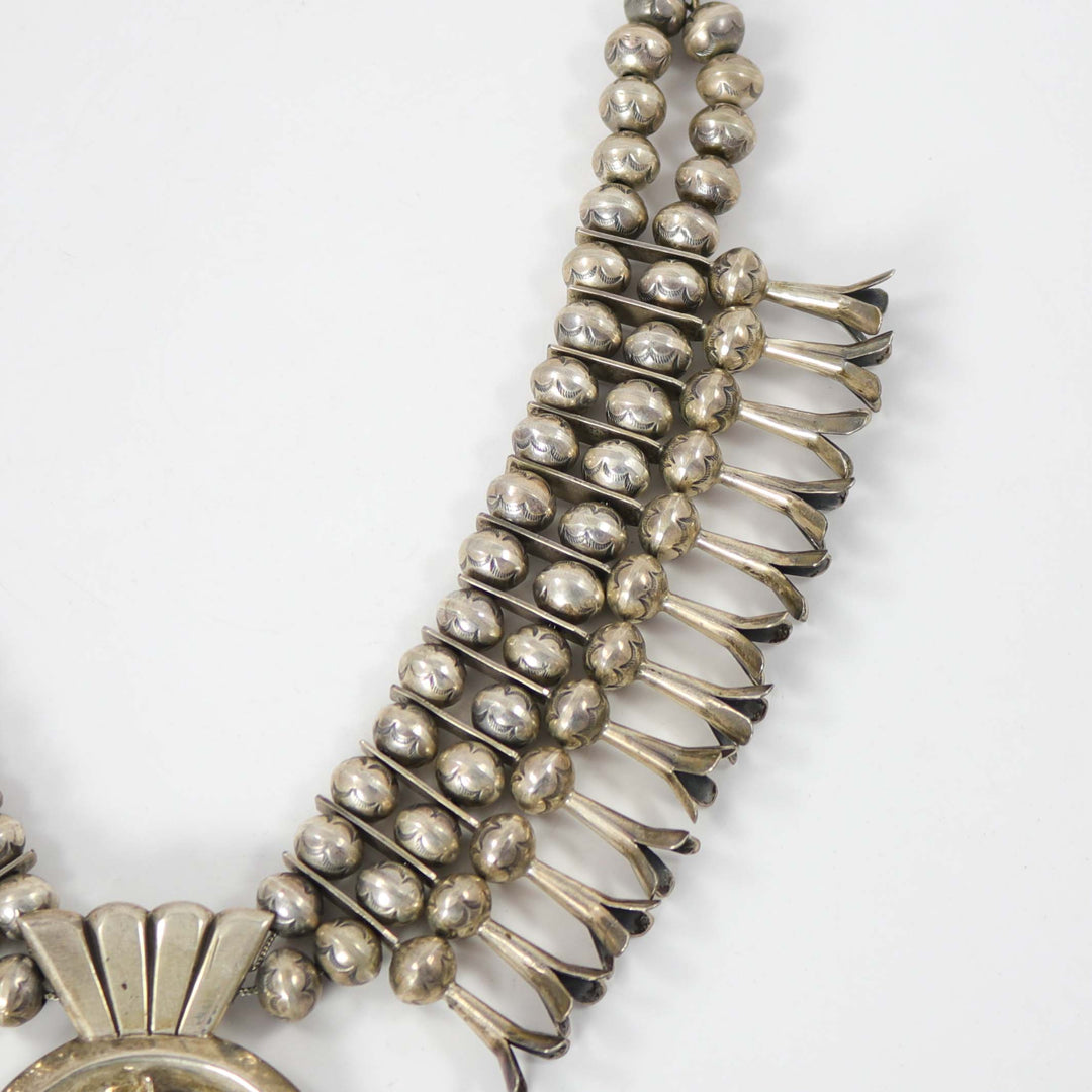 1970s Squash Blossom Necklace by L. Burnside - Garland's
