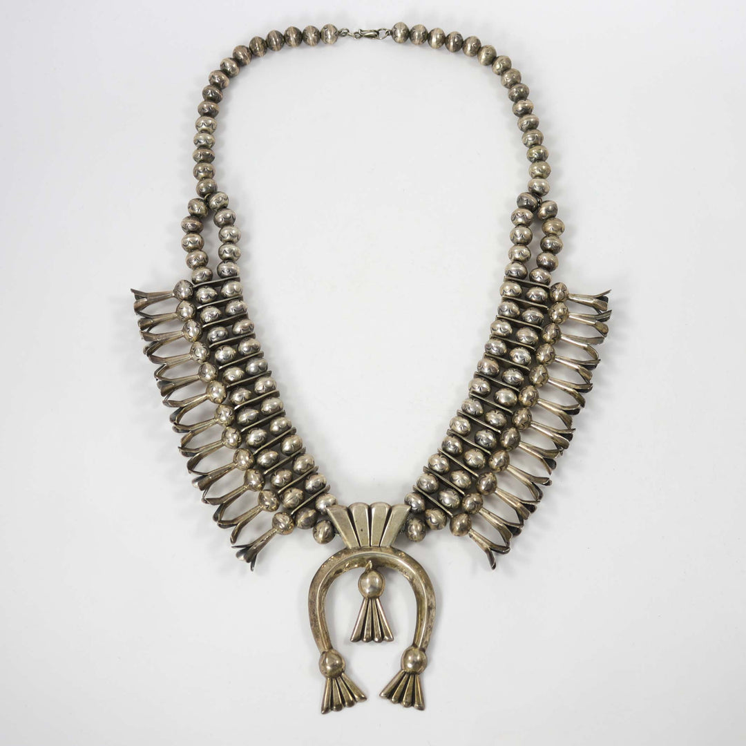 1970s Squash Blossom Necklace by L. Burnside - Garland's