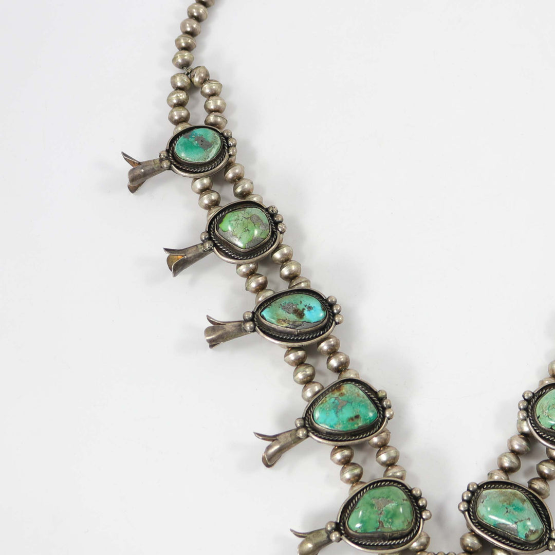 1970s Turquoise Squash Blossom by Vintage Collection - Garland's