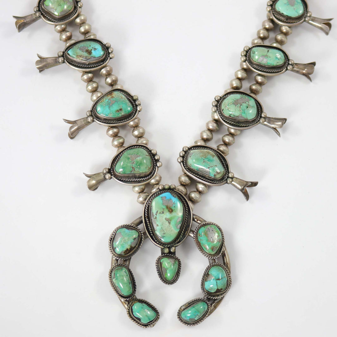 1970s Turquoise Squash Blossom by Vintage Collection - Garland's