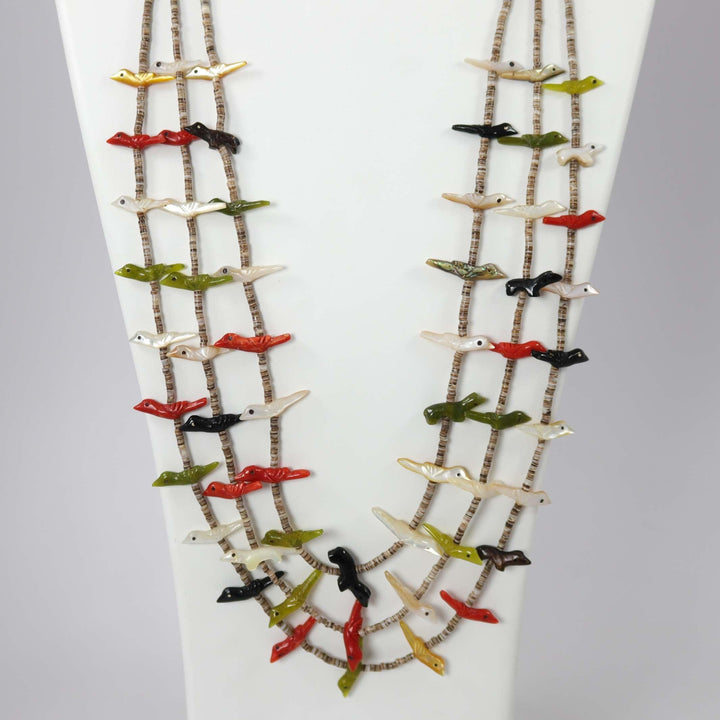 1970s Zuni Fetish Necklace by Jennie Tsikewa - Garland's