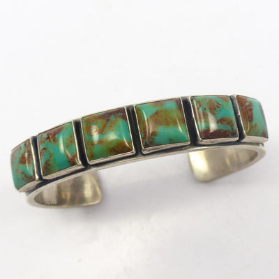 1990s Turquoise Row Bracelet by Kirk Smith - Garland's