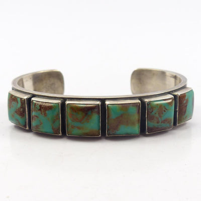 1990s Turquoise Row Bracelet by Kirk Smith - Garland's