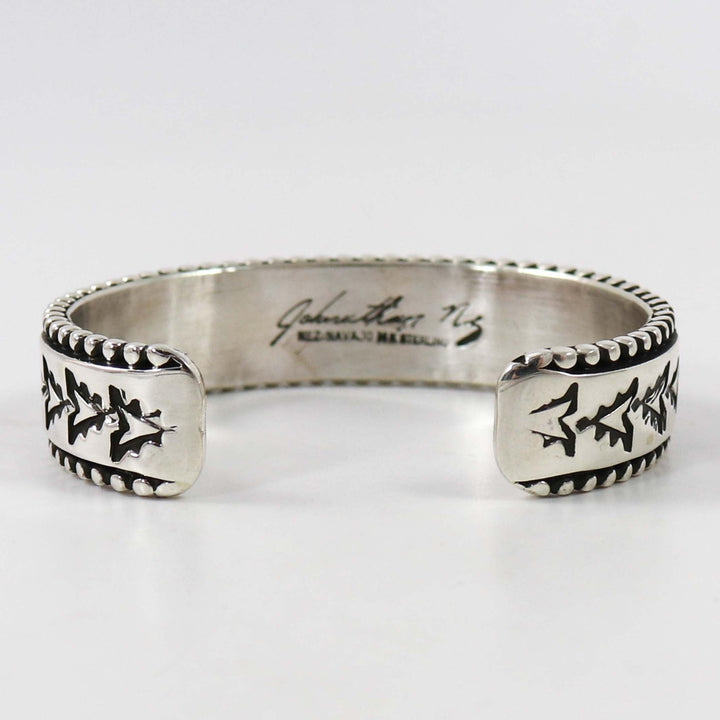 Gold on Silver Cuff by Johnathan Nez - Garland's