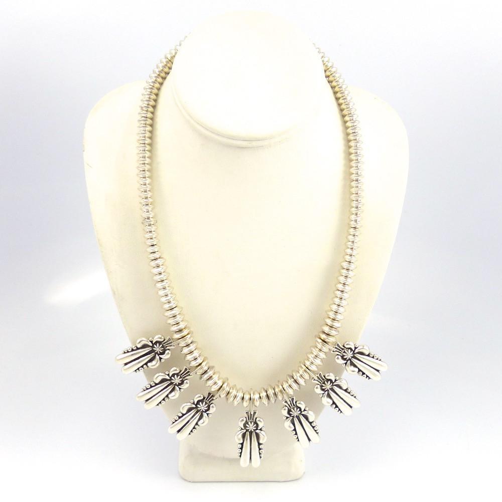 Silver Bead and Tab Necklace by Thomas Jim - Garland's