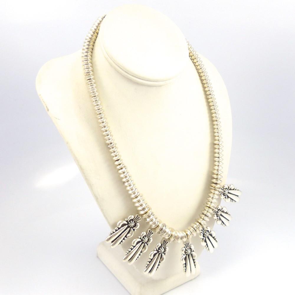 Silver Bead and Tab Necklace by Thomas Jim - Garland's