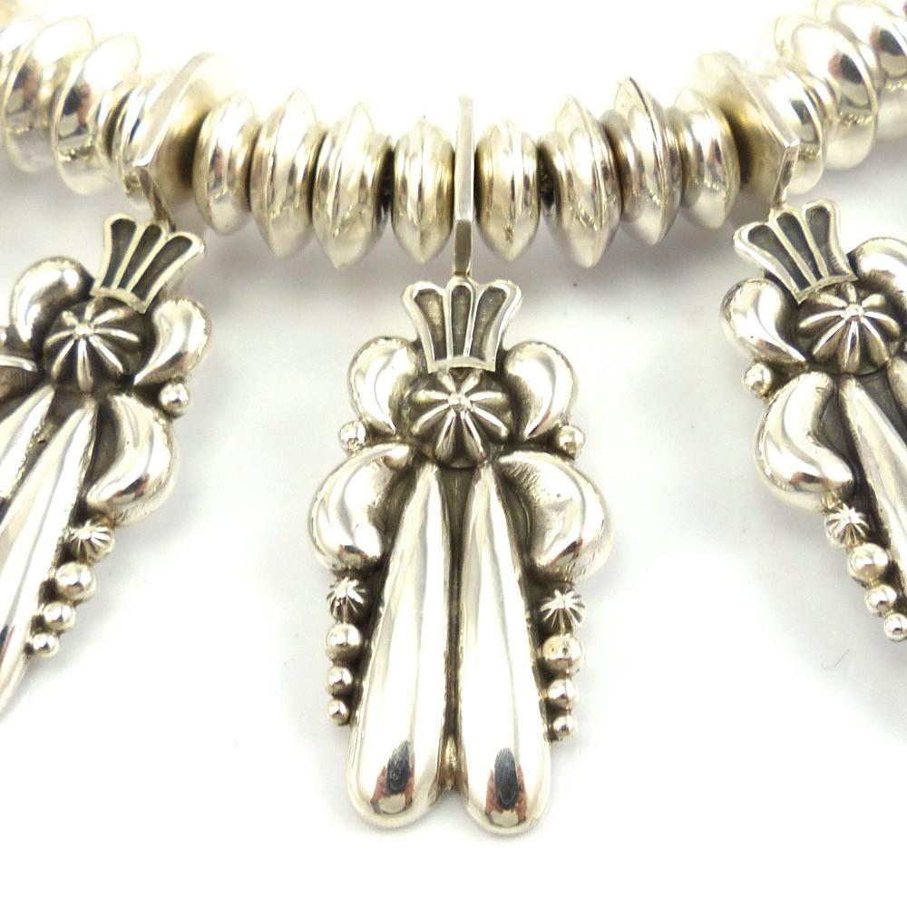 Silver Bead Necklace, Thomas Jim, Jewelry, Garland's Indian Jewelry