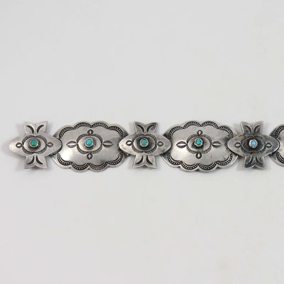 1950s Turquoise Link Concho Belt