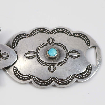 1950s Turquoise Link Concho Belt