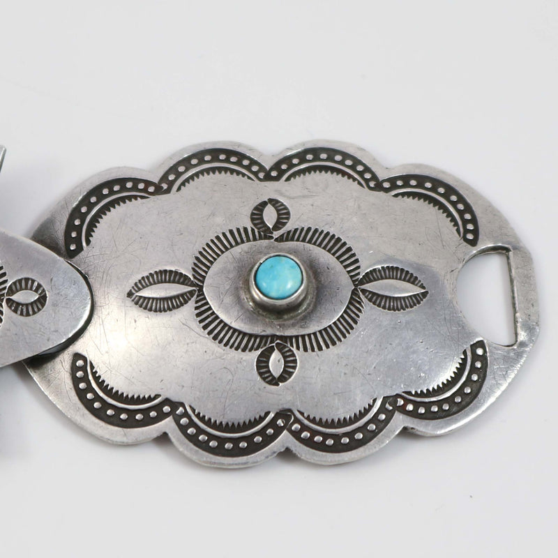 1950s Turquoise Link Concho Belt