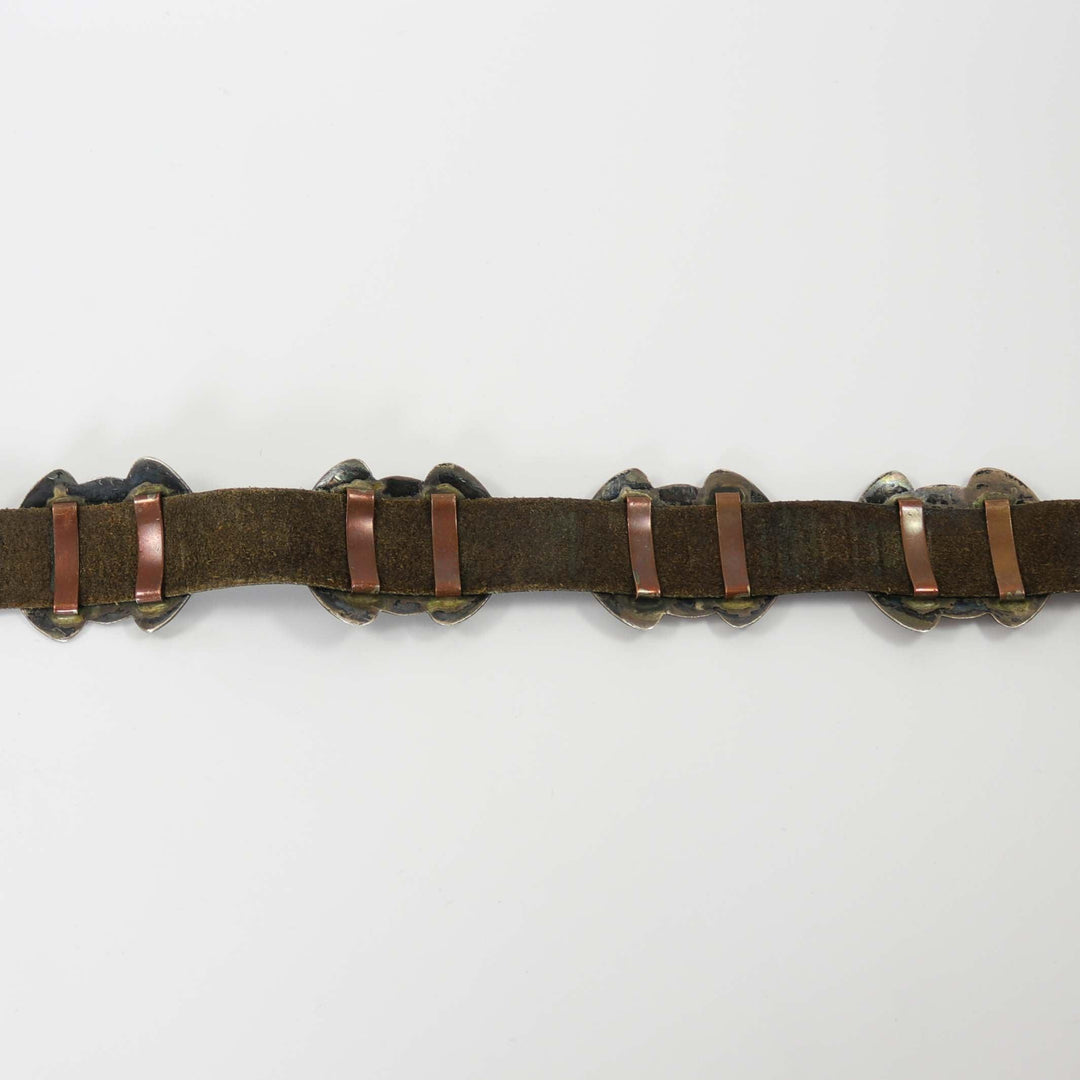 Ceinture Concho argentée des années 1960