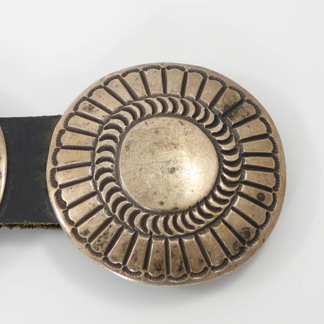 Ceinture Concho argentée des années 1960