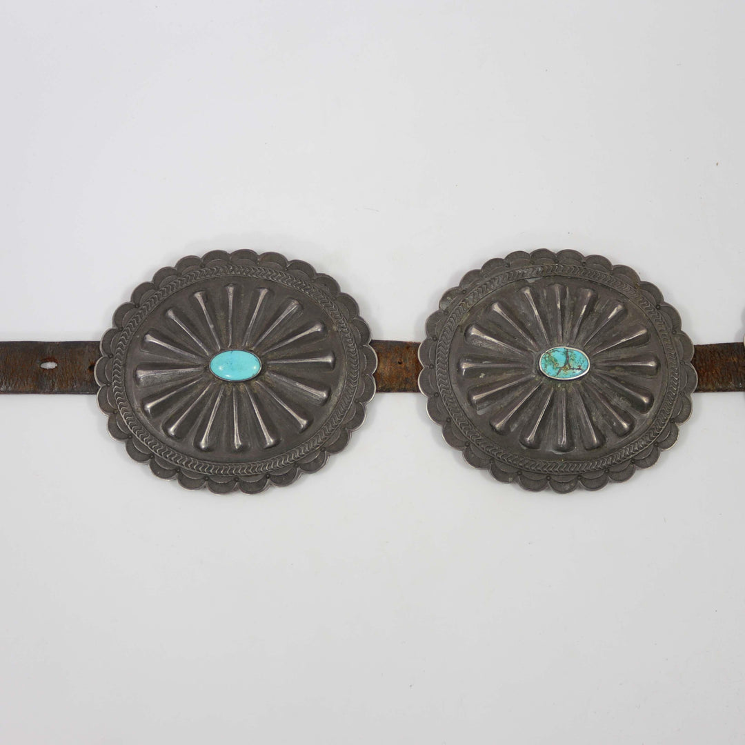 1930s Turquoise Concho Belt