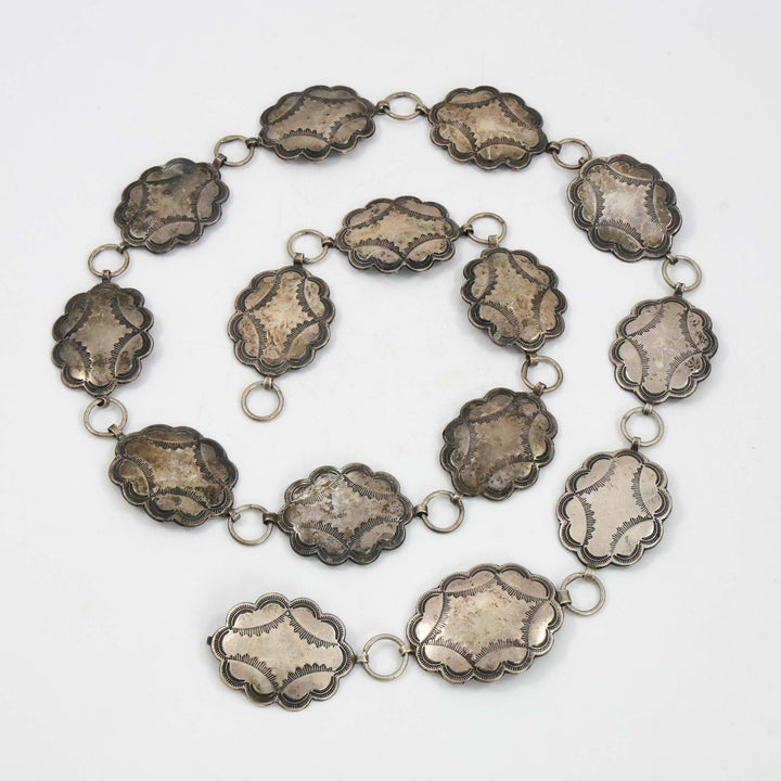 1930s Silver Concho Belt