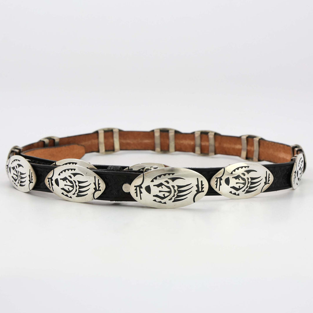 Hopi Bear Paw Concho Belt