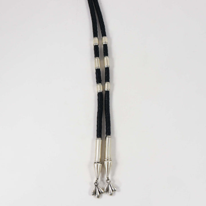 Kingman Turquoise Bola Tie by Bruce Eckhardt and Mona Van Riper - Garland's