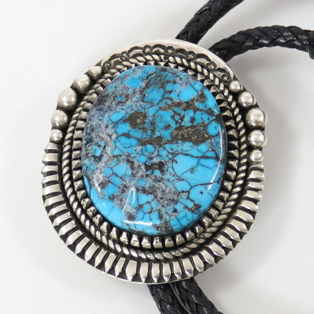Kingman Turquoise Bola Tie by Bob Robbins - Garland's