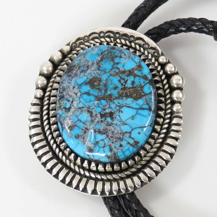 Kingman Turquoise Bola Tie by Bob Robbins - Garland's